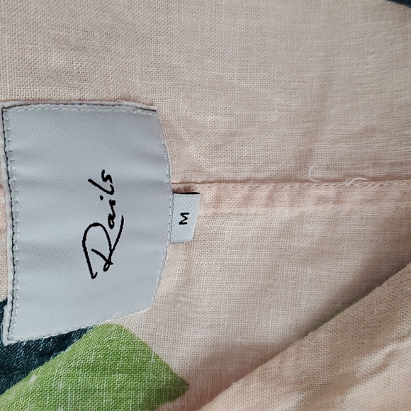 Rails Theo Pink Grapefruit front tie blouse - Picture 3 of 7